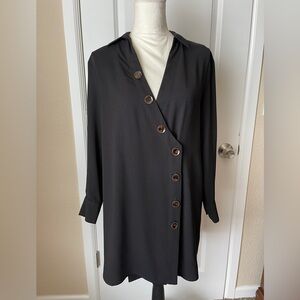 Topshop Black Wrap Dress Size Size 6